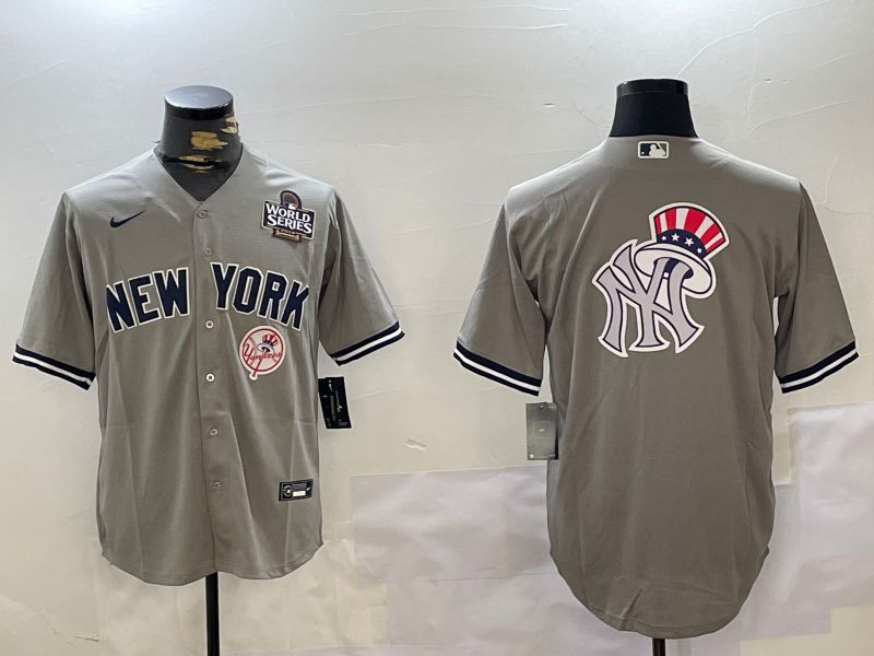 Men New York Yankees Blank Grey Game 2024 Nike MLB Jersey style 102710->new york yankees->MLB Jersey